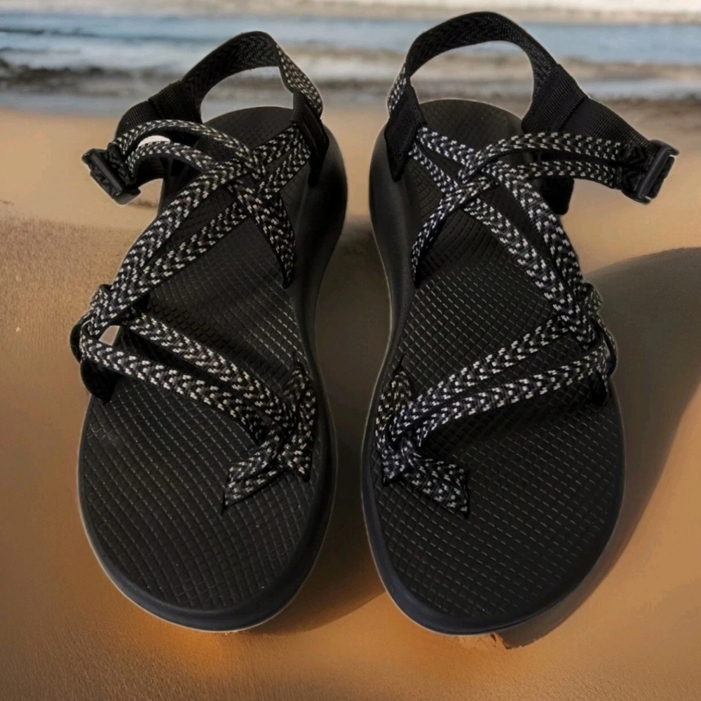 Chaco Black and White Sandals